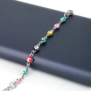 Bracelet en acier inoxydable perlé pour enfants, <span class=keywords><strong>protection</strong></span> <span class=keywords><strong>contre</strong></span> le <span class=keywords><strong>mauvais</strong></span> œil pour bébé, style religieux islamique pour les anniversaires - Product Image 6
