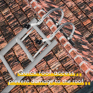 Crochet d'échelle de toit JH-Mech avec roue, accessoires d'échelle extensible pour toit, stabilisateur d'échelle en <span class=keywords><strong>acier</strong></span> robuste - Product Image 6