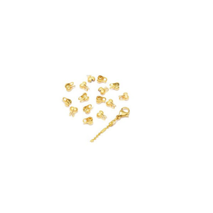 Connettore Ilan per catena a sfere da 4 mm, 150 pezzi, componenti per gioielli placcati in oro - Product Image 1