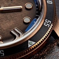 Montre de plongée de luxe super lumineuse en bronze et bois, automatique, verre saphir, résistante à l'eau 150M