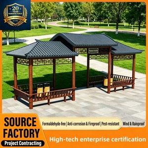 Gazebo in Alluminio Stile Antico per Giardino, Corridoi Esterni, Padiglioni, Cortili e Parchi, Impermeabile e Resistente al Vento - Product Image 1