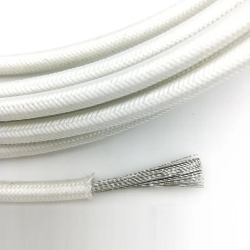 24AWG Fiberglass Braid Silicone Rubber Insulation Heating Resistant Electrical Wire Cable For Coffee Machine