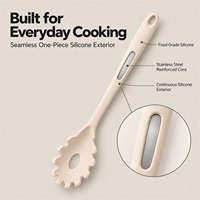 Sendok Pasta Silikon Food Grade dengan Inti Stainless Steel Tahan Panas Aman untuk Mesin Cuci Piring Peralatan Dapur Grosir