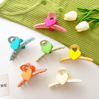 Macaron Kleur Frosted Streamer Plaat Haar Vangst Clip Liefde Haarspeld Shark Clip