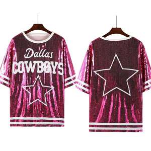 12 colori Dallas cowboy blu vestito di paillettes calcio maglia cowboy vestito paillettes per le donne - Product Image 3