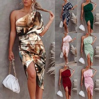 Robe décontractée d'été pour femme, style plage, en dentelle, col en V, sans manches, coupe trapèze, en Spandex/Polyester, imprimé tropical, lavable en machine