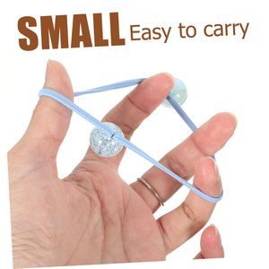 Coleteros de cuerda al por mayor, elásticos, para niños y bebés, accesorios para el cabello con cuentas, brillantes, con dos bolas, ligas para el cabello, bandas de goma para el cabello para niñas - Product Image 2