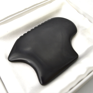 Forme personalizzate Logo portatile dimagrante massaggiatore nero naturale pietra Guasha strumento di energia <span class=keywords><strong>per</strong></span> <span class=keywords><strong>viso</strong></span> e corpo - Product Image 4