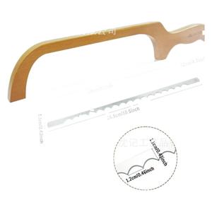 Tinteco Wooden <b>Bread</b> <b>Knife</b> 12 In Stainless Steel Blade Serrated For Baking Baguette Cake Cutting - Product Image 5