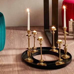 Porte-bougie rond en aluminium pour décorations de table, porte-bougie chauffe-plat en aluminium de haute qualité - Product Image 1