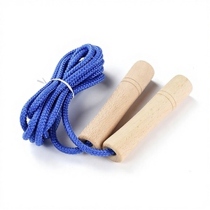 Cuerda de Saltar de Algodón con Mango de Madera Natural de 3m, Personalizable y Ecológica para Ejercicio en Casa y al Aire Libre - Product Image 2