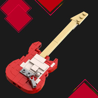 Creative MOC Musical Instrument Building Kit Piano Violin Guitar Organ Trumpet Desktop Display Ornament Gift for Music Fans