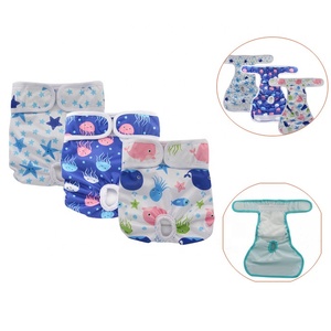 Couche-culotte réutilisable pour chien et chat, impression de motif personnalisé à absorption rapide, lavable en Machine, imperméable, rembourrée, pour femme et animal de compagnie - Product Image 1