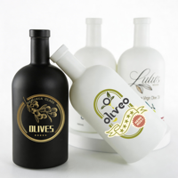 Bouteille en verre pour huile d'olive de haute qualité, personnalisée, 500 ml, blanc mat, 16 oz, 50 cl, bouteille en verre pour whisky, vodka, gin, tequila, rhum, spiritueux, liqueurs