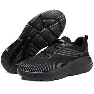 健坤CE安全鞋透气钢趾橡胶鞋垫轻质抗冲击皮革鞋面OEM/ODM