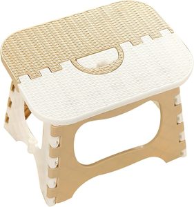 In the Trend TY-0711-304 Thick Foldable Plastic <b>Stool</b> Khaki/Green 900g Portable for Shoe Changing Outdoor Fishing Stall Use - Product Image 1