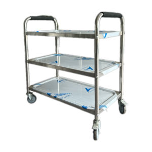 VICTORY Stainless Steel 201 Trolley With Wheels Inox Handcart for <b>Restaurant</b> <b>Supplies</b> 201 304 SS Dining Cart for <b>Hotels</b> - Product Image 2