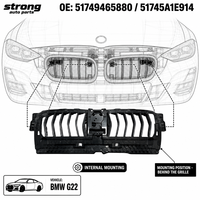 OE 51749465880 51745A1E914 Conduit d'air de radiateur pour BMW G22 Série 4 430i M440i, Volet de commande d'air actif, Pièces robustes
