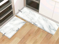 Tapis de cuisine anti-fatigue moderne et minimaliste en mousse PVC souple à motif floral - Imperméable, antidérapant, facile à nettoyer pour un confort optimal en position debout