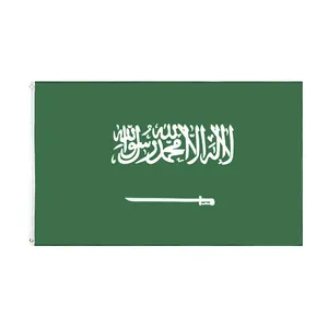 Bendera Gantung Arab Saudi, Bendera Poliester Arab Saudi 90X150Cm untuk Dekorasi Pesta