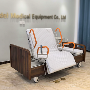 Lit médical électrique rotatif <span class=keywords><strong>de</strong></span> luxe avec 4 roulettes, matelas rotatif pour soins à domicile et hôpital, à usage médical - Product Image 4