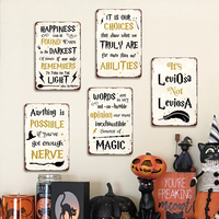 Plaque murale décorative en métal avec citation de sorcier, thème magique vintage, pour chambre, cadeau pour fan, décoration intérieure