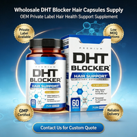 Capsules de Supplément Bloqueur de DHT en Vrac, Biotine, Palmier Nain, 60 Comprimés, Soutien à la Croissance Capillaire pour Hommes et Femmes, Marque Privée OEM