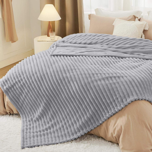 Chăn lông thỏ giả chất liệu flannel, chăn lông thỏ giả 100% polyester, siêu mềm mại, ấm áp, dùng cho gia đình, chăn ngủ - Product Image 5
