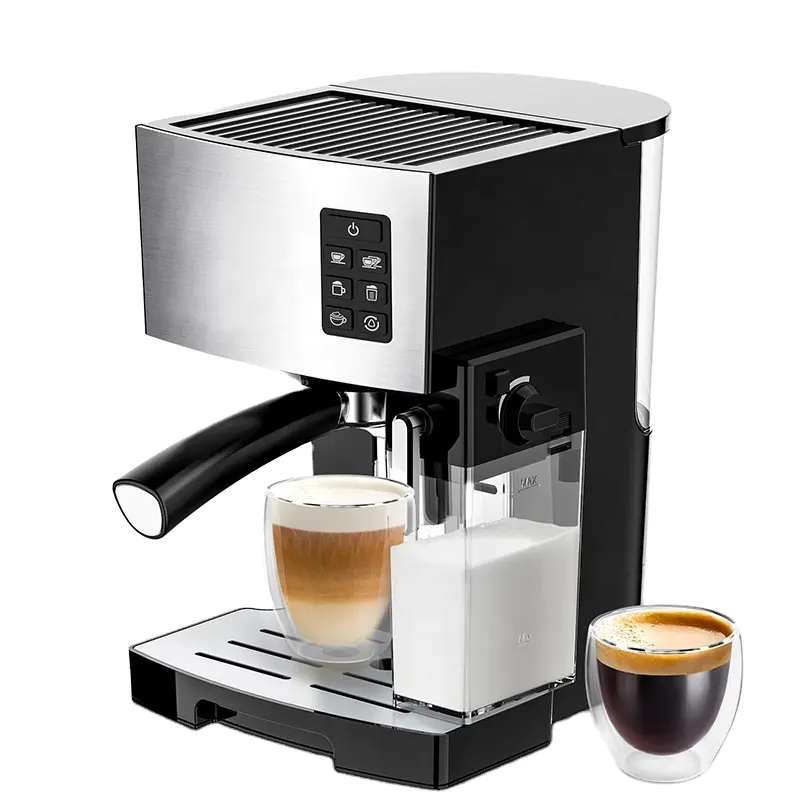 آلة صنع قهوة الإسبرسو بضغط عالٍ 19 بار آلة صنع قهوة الإسبرسو المنزلية الأوتوماتيكية