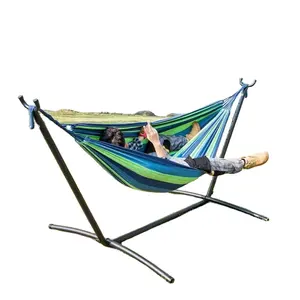 Canvas Hangmat Bed Opvouwbare Dubbele Hangende Nylon Groothandel Schommel Draagbare Outdoor Camping Hangmat