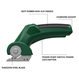 Ciseaux rotatifs sans fil ES-038 3.7v, coupe-tissu portatif pour cuir et tissus, ciseaux de tailleur - Product Image 4