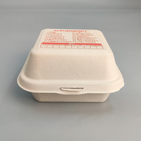 Boîtes à burger en bagasse imprimées sur mesure Emballage à emporter biodégradable écologique