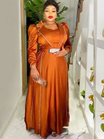 Nouvelle Robe de Soirée Tempérament Couleur Unie Taille Haute Jupe Longue 2024, Mode Transfrontalière Européenne, Américaine et Africaine pour l'Été