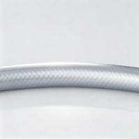 Tuyau flexible en caoutchouc PVC tressé gris clair, durable, de bonne qualité, moderne, anti-explosion, pour toilettes sanitaires, cuisine et salle de bain