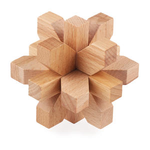 Meilleures ventes : Jouet de <span class=keywords><strong>casse</strong></span>-tête logique en <span class=keywords><strong>bois</strong></span>, démontable, pour stimuler l'esprit et la logique, avec solutions - Product Image 2