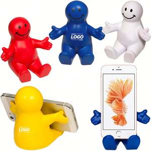 Soporte para Teléfono con Diseño de Sonrisa, Personalizable y Aprietable, 2 en 1: Soporte y Juguete Antiestrés para Niños y Adultos, Regalo para Oficina - Product Image 1