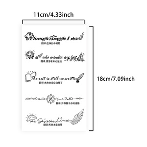 Letras artísticas y gráficos de dibujos animados <span class=keywords><strong>tatuaje</strong></span> temporal <span class=keywords><strong>tatuaje</strong></span> semipermanente a prueba de agua último para 2 semanas <span class=keywords><strong>tatuaje</strong></span> de hierbas para <span class=keywords><strong>brazo</strong></span> - Product Image 1