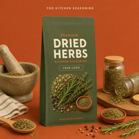 Sachets d'herbes aromatiques personnalisés imprimés, qualité alimentaire, refermables, pour l'emballage des herbes séchées, épices et assaisonnements de cuisine, vente en gros