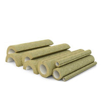 Tube d'isolation en laine de roche 80 kg/m³, tube en laine minérale de 1 m de long pour l'isolation thermique des conduites industrielles