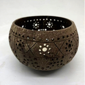 Top Seller 2026 Handmade Natural Coconut Shell Tea Light Holder Eco-Friendly Durable Laser Engraving <b>Cheap</b> Price Eco2go Vietnam - Product Image 2