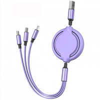 Benutzer definiertes einziehbares 3-in-1-Ladekabel 3-in-1-Telefon-Ladekabel 2A für Telefon 14 15 Micro-Typ-C-Flüssig silikon kabel