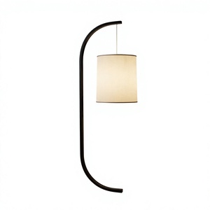 Contemporary Iron Rustic Incandescent Table Lamp Off-White Beige Fabric Rectangular Shade <b>Large</b> Living Room Decorative <b>Lighting</b> - Product Image 1