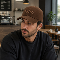 Gorra de Béisbol de Alta Calidad 100% Algodón, Personalizada con Logotipo Bordado en 3D, Gorra Verde Tipo Dad Hat, Lujosa, con Caja de Fábrica