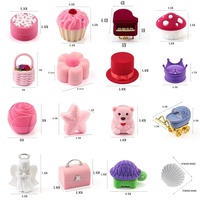 Offre Spéciale flocage bague étui mignon cheval forme boîte à bijoux velours rouge emballage cadeau boîtes à bijoux personnalisées velours