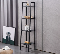 Étagère en acier au carbone moderne à cinq niveaux, support de rangement sur pied, organisateur multifonctionnel pour salon