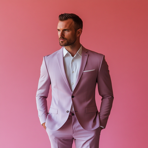 Traje de Negocios Clásico de 3 Piezas para Hombre, Corte Entallado, Blazer Cruzado, Chaleco y Pantalones a Medida para Reuniones Corporativas, Bodas y Banquetes - Product Image 1