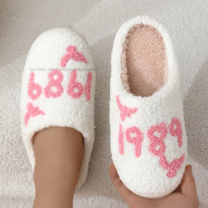New Product Indoor Outdoor Soft Winter Plush for <b>Slippers</b> Explosion Design High Material Fruit Logo Light Weight Comfort - Product Image 2