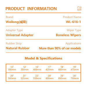 Fabrika sıcak satış muz silecek bıçak yumuşak evrensel kemiksiz tasarım çoğu araba modelleri için doğal kauçuk cam silecekleri - Product Image 5