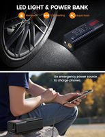 Compresseur d'air portable Lamicall VHEP01-N 150 PSI, gonfleur de pneus rapide, sans fil, électrique, avec manomètre numérique