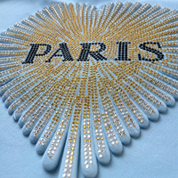 Sweat-shirt à col rond personnalisé Y2K avec strass en relief 3D, lettres simples, coupe ample, épaules tombantes, unisexe